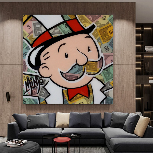 Mr Monopoly Canvas Wall Art - Premium Home Decor-GraffitiWallArt