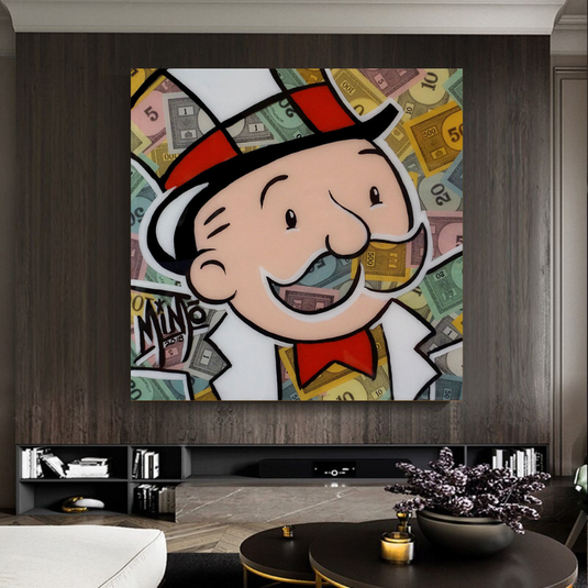 Mr Monopoly Canvas Wall Art - Premium Home Decor-GraffitiWallArt