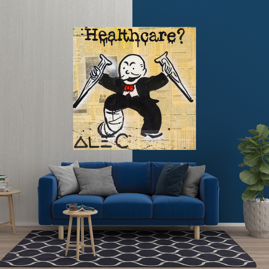 Mr Monopoly Canvas Wall Art: Transformative Healthcare-GraffitiWallArt