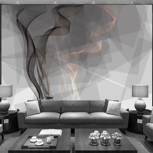 Mystic Aura: Smoke Line Wallpaper-GraffitiWallArt