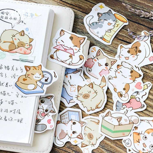 Naughty Cats Sticker Pack-GraffitiWallArt