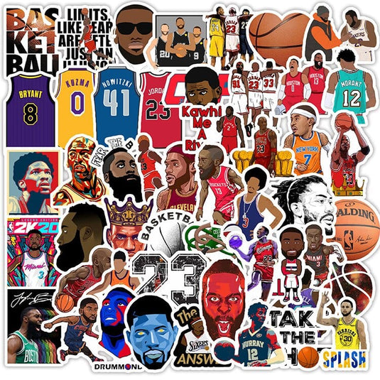 NBA Basketball Star Stickers-GraffitiWallArt