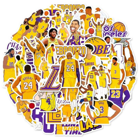 NBA Star Collection Stickers Pack - Famous Waterproof Bundle-GraffitiWallArt