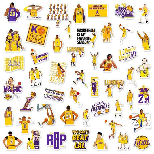 NBA Star Collection Stickers Pack - Famous Waterproof Bundle-GraffitiWallArt