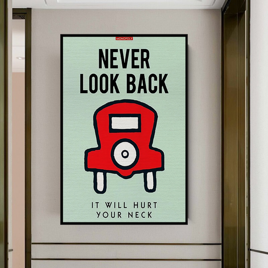 Never Look Back: Monopoly Canvas Wall Art-GraffitiWallArt