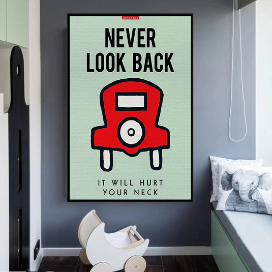 Never Look Back: Monopoly Canvas Wall Art-GraffitiWallArt