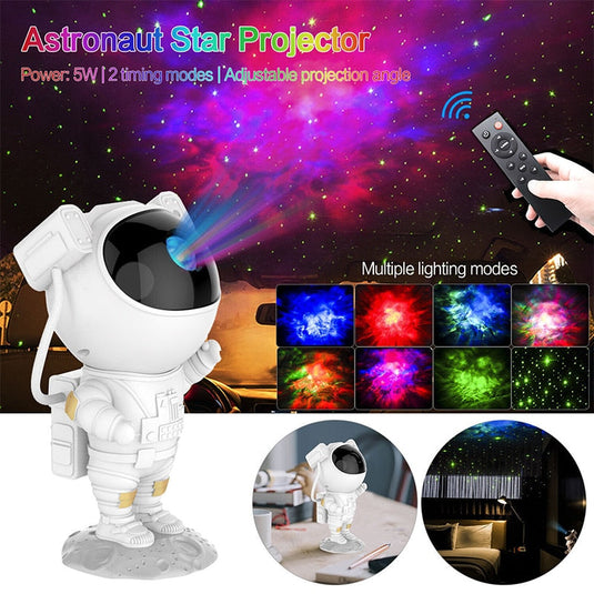 New Astronaut Projector for Kids Bedroom | Astronaut Starry Galaxy Star Night Lights-GraffitiWallArt