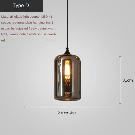 Nordic Glass LED Pendant Lights: Stylish Illumination-GraffitiWallArt