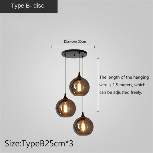 Nordic Glass LED Pendant Lights: Stylish Illumination-GraffitiWallArt