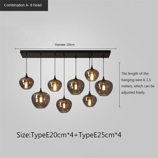 Nordic Glass LED Pendant Lights: Stylish Illumination-GraffitiWallArt