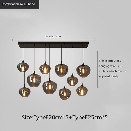 Nordic Glass LED Pendant Lights: Stylish Illumination-GraffitiWallArt