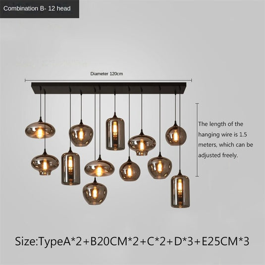 Nordic Glass LED Pendant Lights: Stylish Illumination-GraffitiWallArt