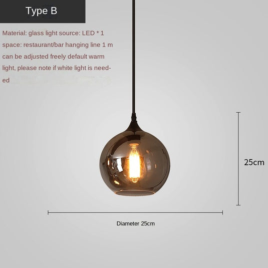 Nordic Glass LED Pendant Lights: Stylish Illumination-GraffitiWallArt