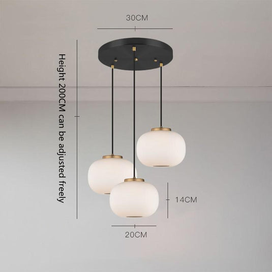 Nordic Glass Pendant Light: Exquisite Lighting Fixture-GraffitiWallArt