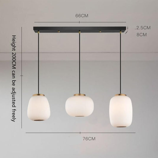 Nordic Glass Pendant Light: Exquisite Lighting Fixture-GraffitiWallArt