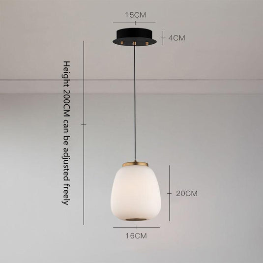 Nordic Glass Pendant Light: Exquisite Lighting Fixture-GraffitiWallArt