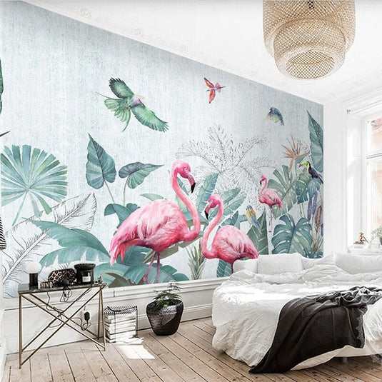 Nordic Hand Painted Wallpaper for Home Wall Decor-GraffitiWallArt