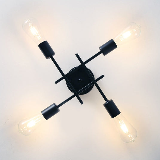 Nordic Industrial Semi Flush Mount Ceiling Lamp-GraffitiWallArt