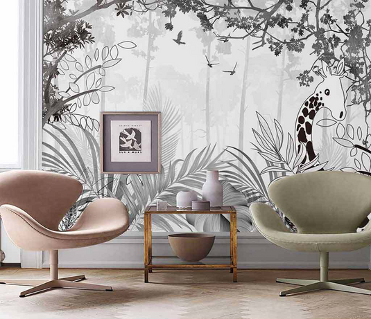 Nordic Jungle Wallpaper Murals - Transform Your Space-GraffitiWallArt