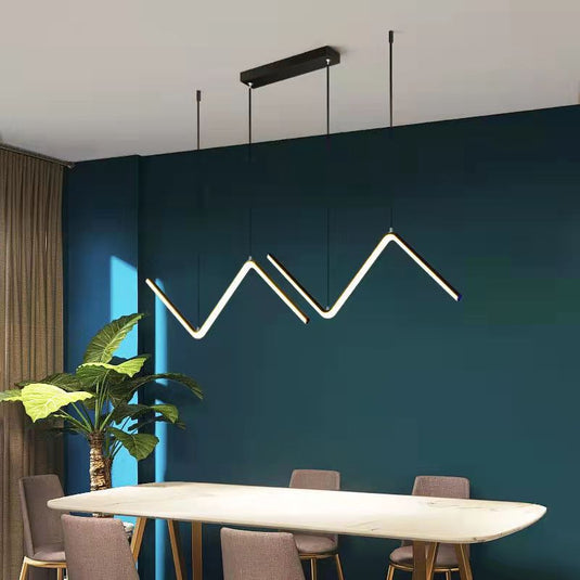 Nordic Pendant Light Art Line LED Hanging Lamp-GraffitiWallArt