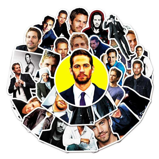 Paul Walker Stickers - Famous Movie Star Pack Waterproof Bundle-GraffitiWallArt