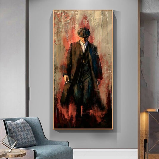 Peaky Blinders Drama Tommy Shelby Canvas Wall Art-GraffitiWallArt