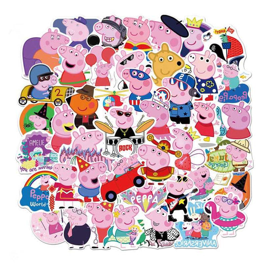 Peppa Pig Stickers – Fun and Adorable Sticker Collection-GraffitiWallArt