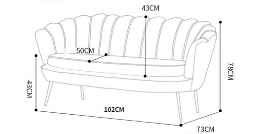 Petal Shaped Sofa - Handcrafted and Elegant-GraffitiWallArt