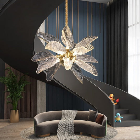 Petals Nest Crystal Chandelier: Stunning Home Lighting-GraffitiWallArt