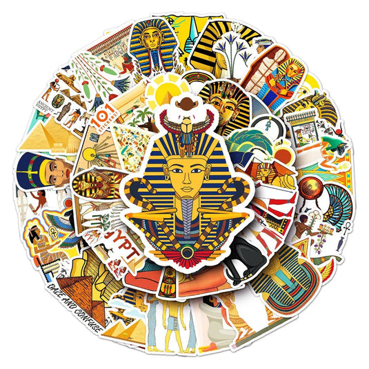 Pharaoh Egyptian Pyramids Stickers Pack-GraffitiWallArt