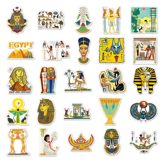 Pharaoh Egyptian Pyramids Stickers Pack-GraffitiWallArt