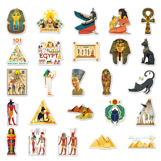 Pharaoh Egyptian Pyramids Stickers Pack-GraffitiWallArt