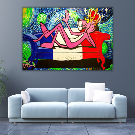 Pink Panther Poster - Contemporary Cartoon Art-GraffitiWallArt