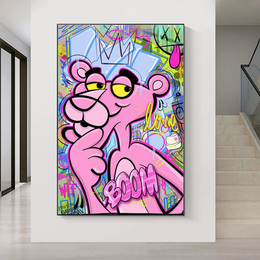 Pink Panther Poster - Modern and Fun-GraffitiWallArt