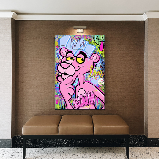 Pink Panther Poster - Modern and Fun-GraffitiWallArt