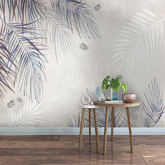 Plant Leaf 3D Wallpaper for Home Wall Decor-GraffitiWallArt