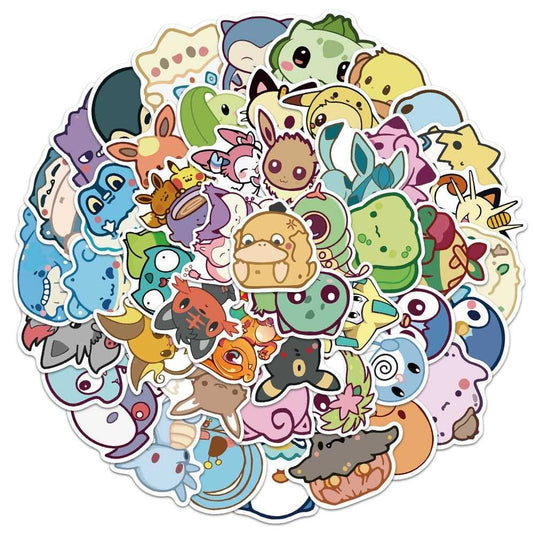 Pokemon Waterproof Sticker Pack - Famous Bundle-GraffitiWallArt