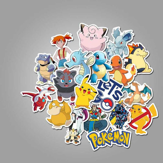 Pokemon Waterproof Sticker Pack - Famous Bundle-GraffitiWallArt