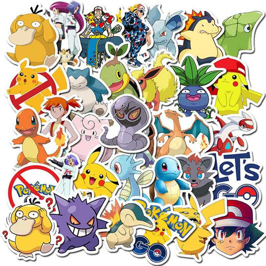 Pokemon Waterproof Sticker Pack - Famous Bundle-GraffitiWallArt