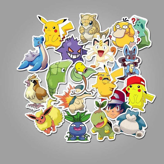 Pokemon Waterproof Sticker Pack - Famous Bundle-GraffitiWallArt