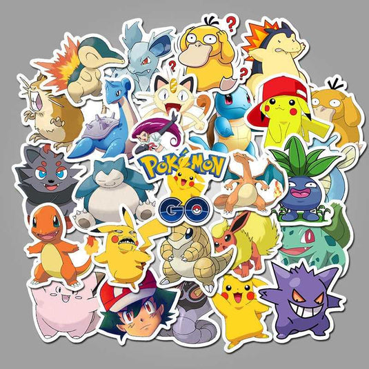 Pokemon Waterproof Sticker Pack - Famous Bundle-GraffitiWallArt