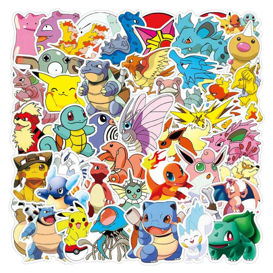 Pokemon Waterproof Sticker Pack - Famous Bundle-GraffitiWallArt