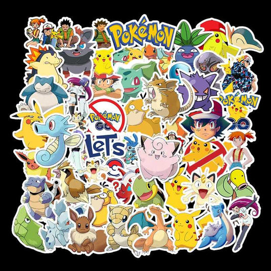 Pokemon Waterproof Sticker Pack - Famous Bundle-GraffitiWallArt