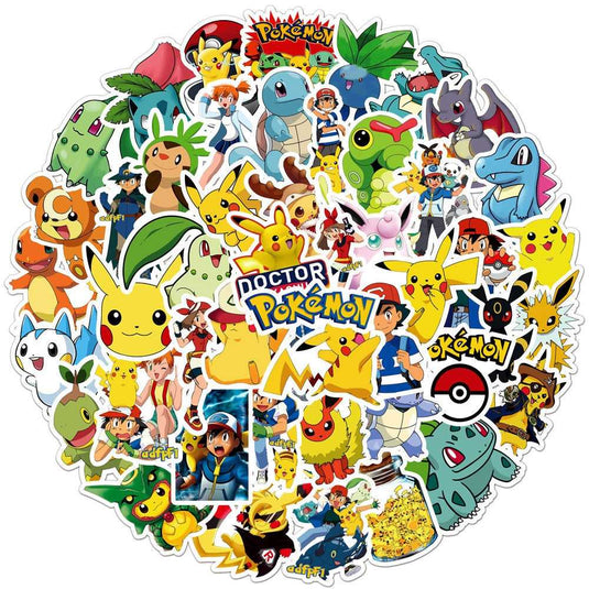 Pokemon Waterproof Sticker Pack - Famous Bundle-GraffitiWallArt