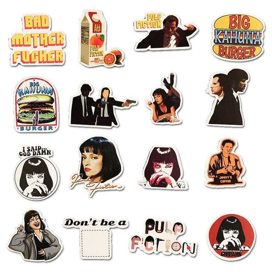 Pulp Fiction Stickers Pack - Famous Waterproof Bundle-GraffitiWallArt