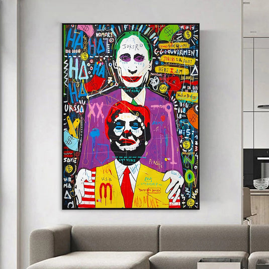 Putin & Trump World Leaders Canvas Art-GraffitiWallArt