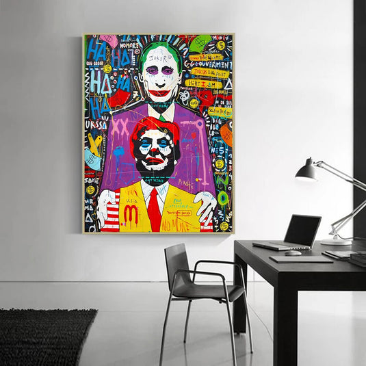 Putin & Trump World Leaders Canvas Art-GraffitiWallArt