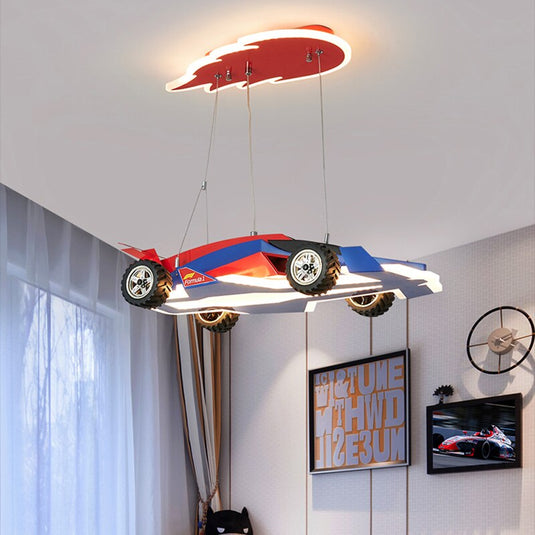 Racing Car Hanging Light - Art Deco Lighting for Kids Room-GraffitiWallArt