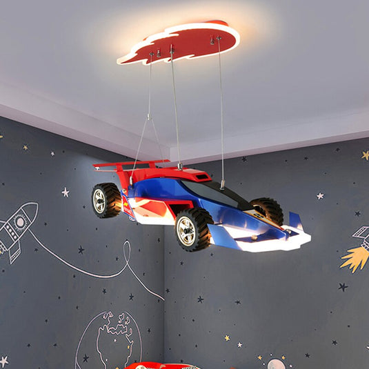 Racing Car Hanging Light - Art Deco Lighting for Kids Room-GraffitiWallArt