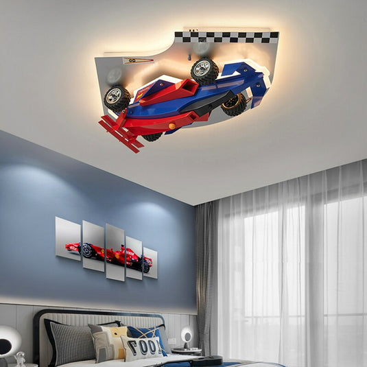 Racing Car Hanging Light - Art Deco Lighting for Kids Room-GraffitiWallArt